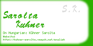 sarolta kuhner business card