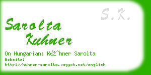 sarolta kuhner business card